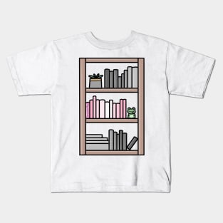 Subtle Demigirl Pride Bookcase Kids T-Shirt